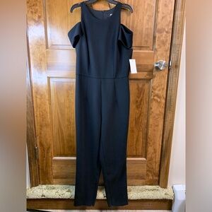 NWT Women’s ABS by Allen Schwartz black jumpsuit cut out romper size 10